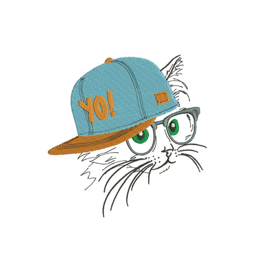 Cool Cat machine embroidery designs - 140010