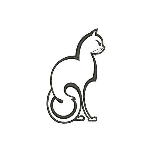 Cat line machine embroidery designs - 140017