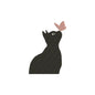 Cat with butterfly machine embroidery designs - 140024