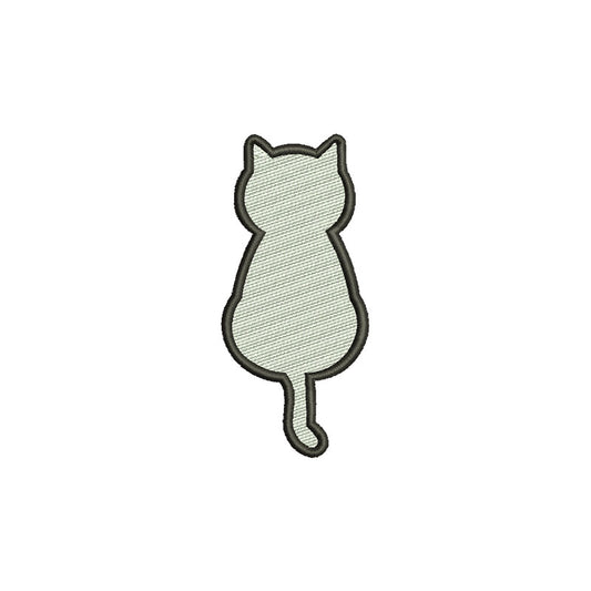 Cat back machine embroidery designs - 140034