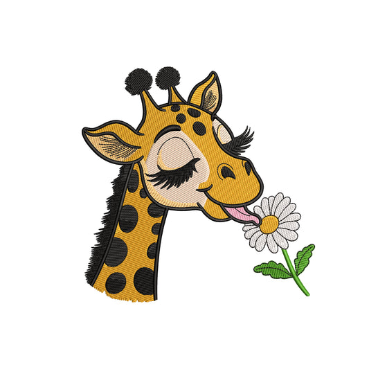 Lovely giraffe embroidery designs for machine - 14042402