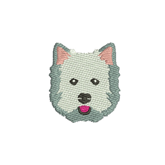 Cute Dog face machine embroidery designs - 150033