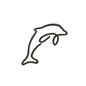 Dolphin machine embroidery designs - 160009