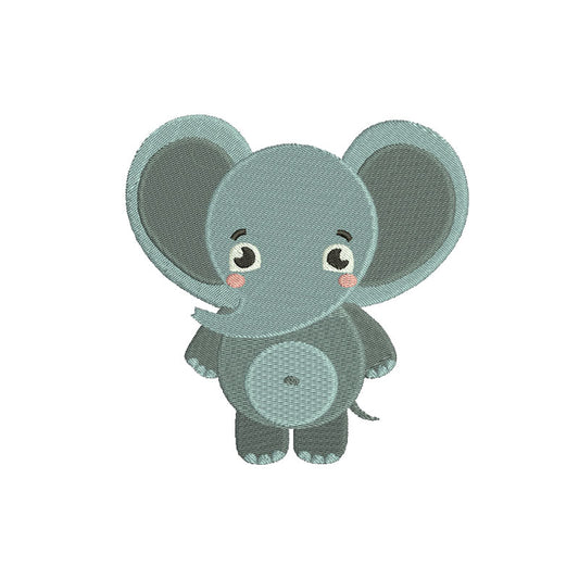 Elephant machine embroidery designs - 170004