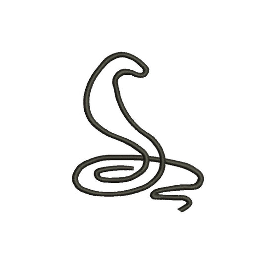 Snake machine embroidery designs - 170023