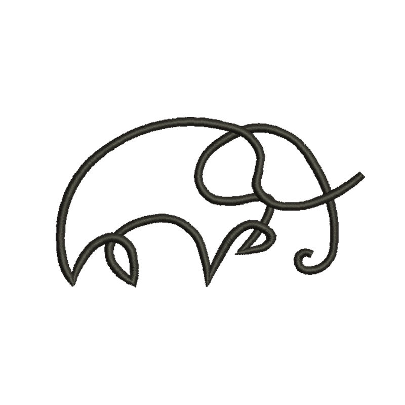Elephant machine embroidery designs - 170045