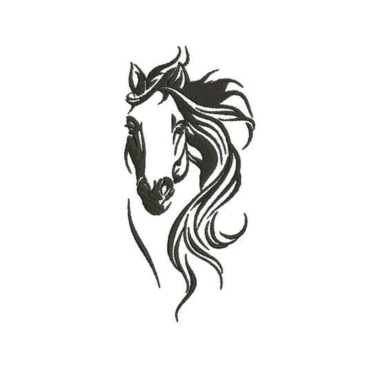 Horse embroidery designs for machine silhouette - 170055