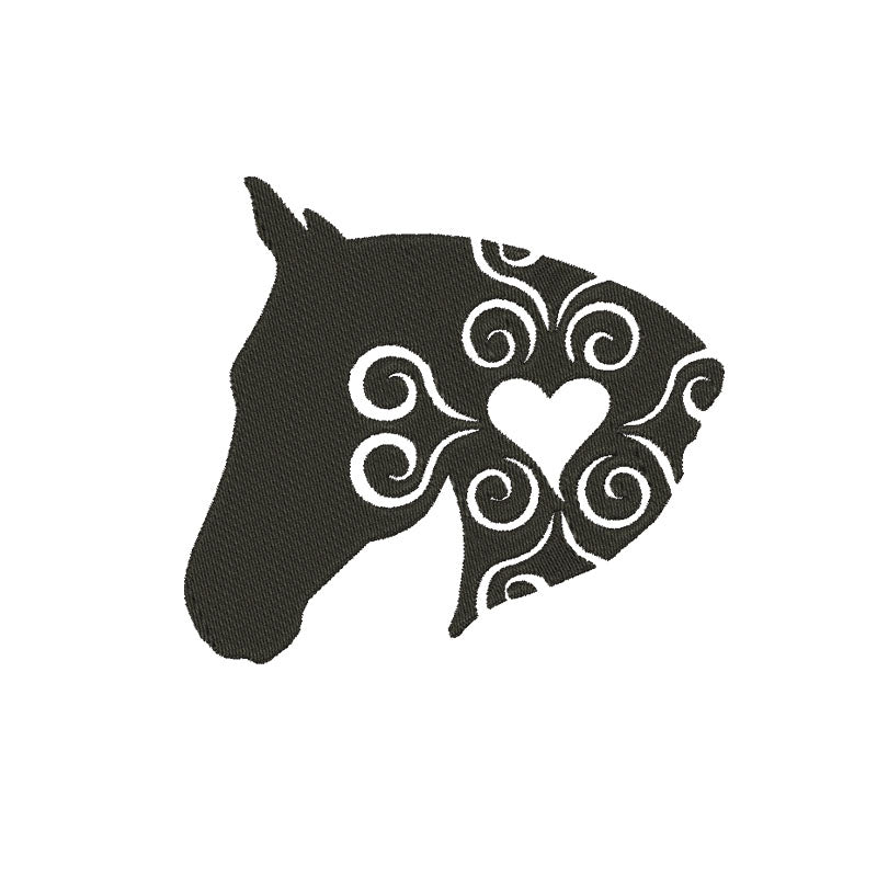 Horse silhouette machine embroidery designs - 170056