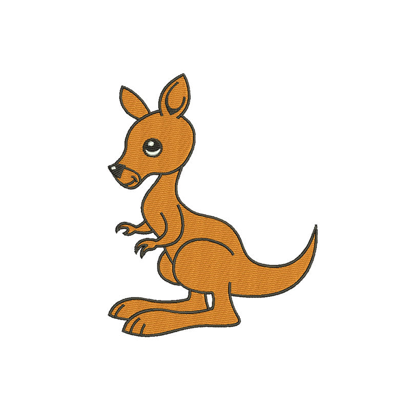 Kangaroo embroidery designs for machine - 170064