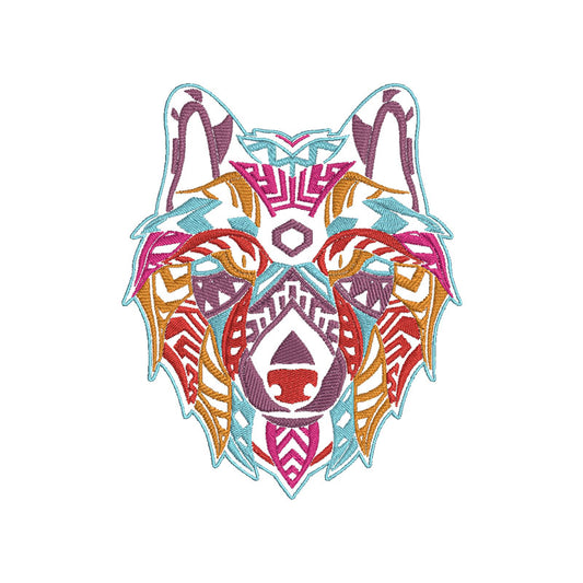 Wolf Mandala machine embroidery designs - 170086