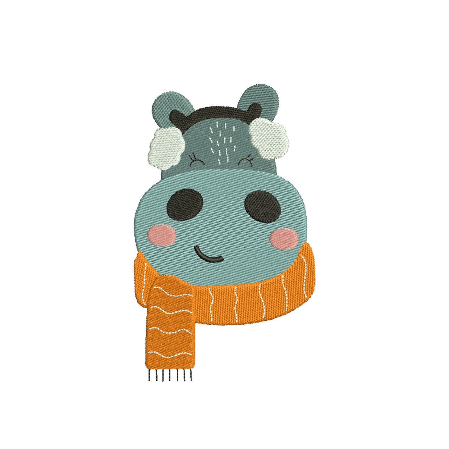 Hippo machine embroidery designs - 170032