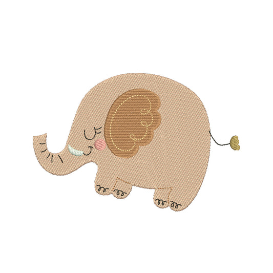 Elephant machine embroidery designs for kids - 170096