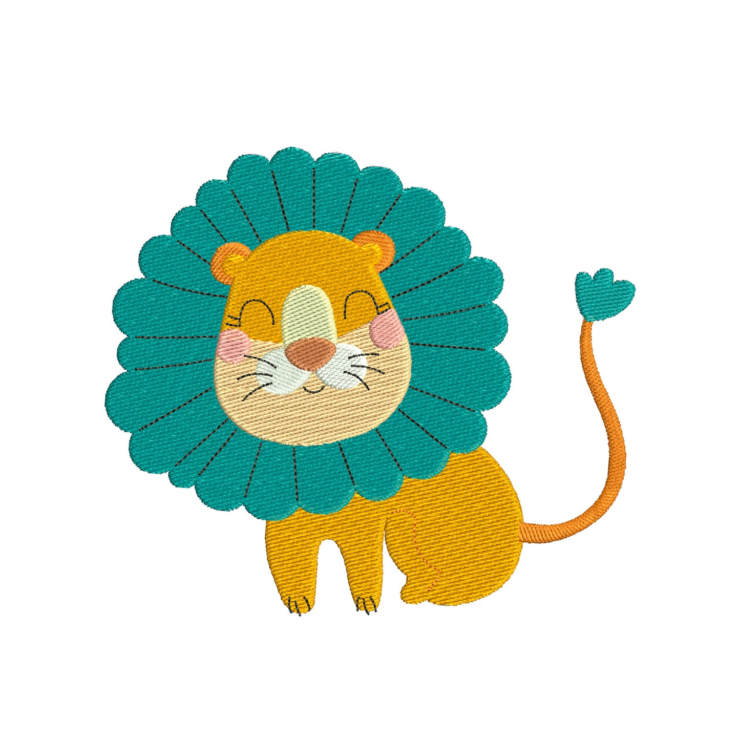 Cute Lion machine embroidery designs for kids - 170097