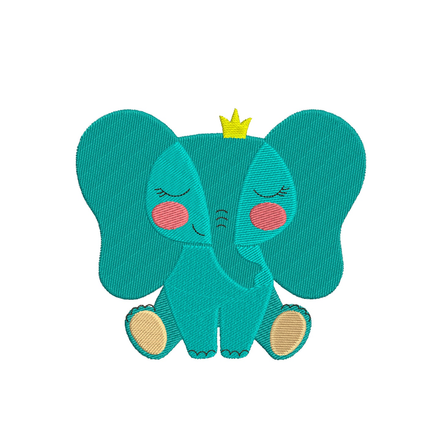 Elephant machine embroidery files for kids - 170118