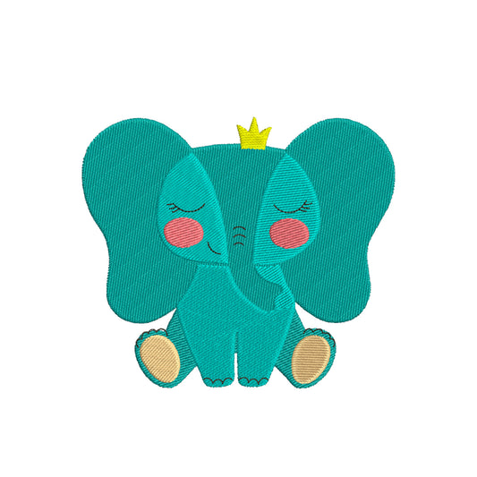 Elephant machine embroidery files for kids - 170118