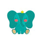 Elephant machine embroidery files for kids - 170118