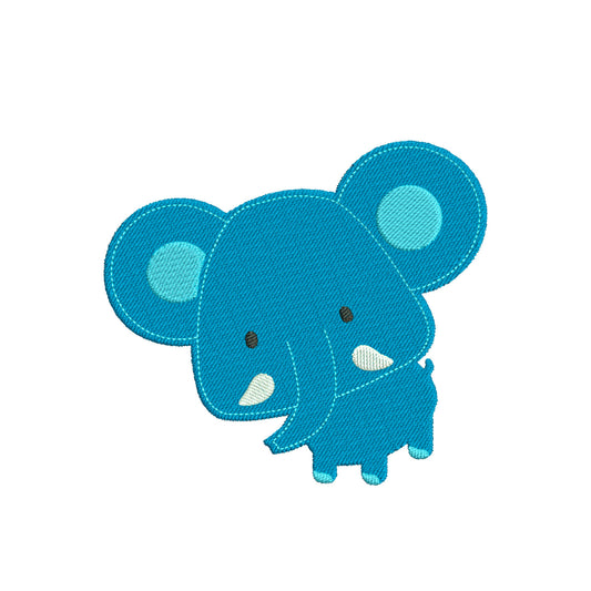 Cute elephant embroidery designs for kids - 170120