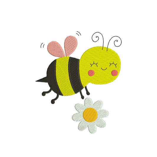Cute bee embroidery designs - 170125