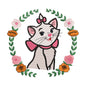 Marie in Floral Wreath Embroidery Design - 190405