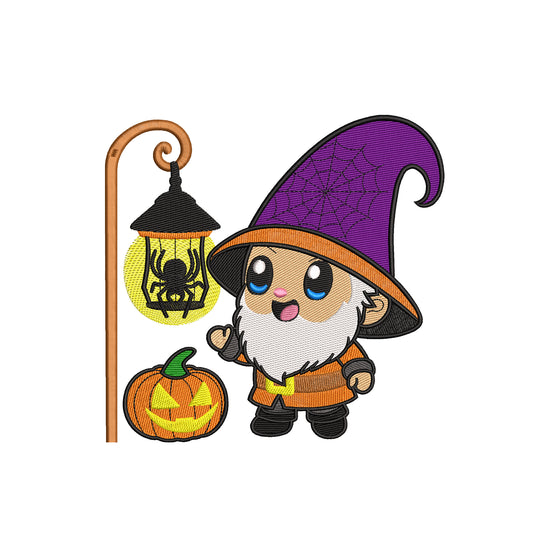 Machine embroidery designs Halloween gnome - 19042405
