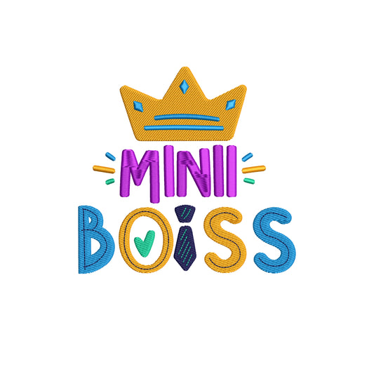 Mini boss embroidery design for machine - 19062405