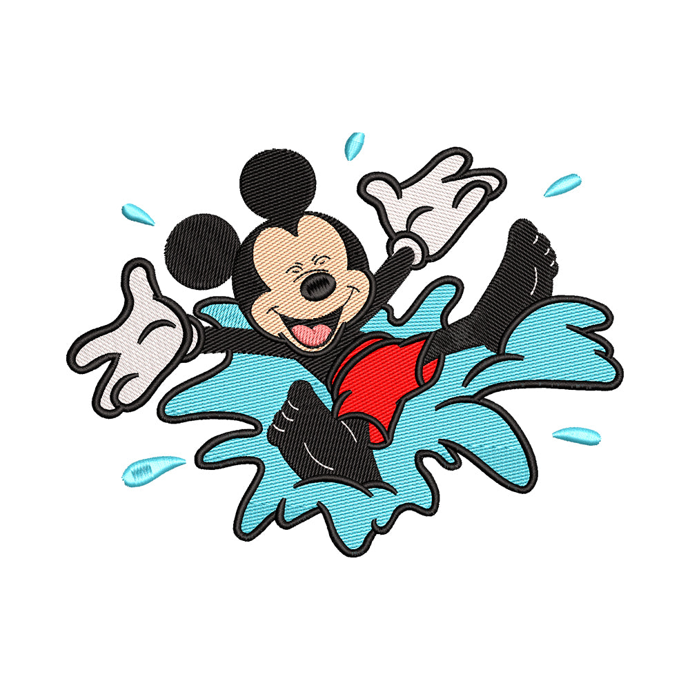 Joyful Mickey mouse embroidery designs - 191101