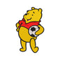 Winnie the Pooh with ball embroidery design - 191105
