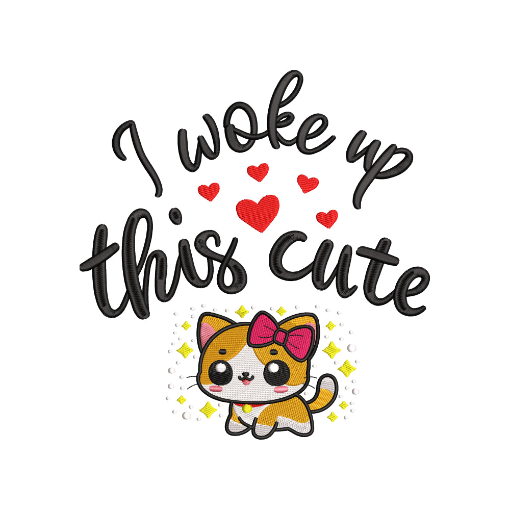 I woke up this cute embroidery designs for machine - 21062404