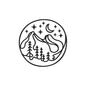 One line mountain embroidery designs for machine - 22062412