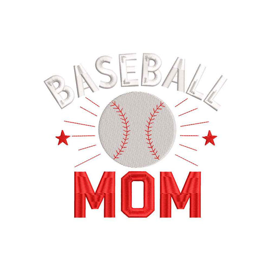 Baseball Mom Game Day Sports Embroidery Design – 23062403