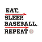 Eat Sleep Baseball Repeat Sport Quote Embroidery Design - SG23062408