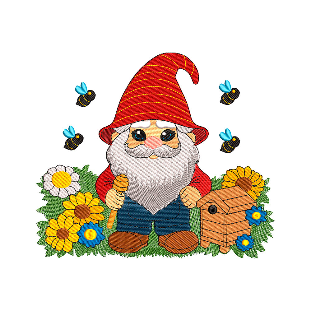 Gnome embroidery designs for machine - 231004