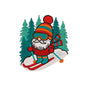 Skiing gnome embroidery designs - 231011