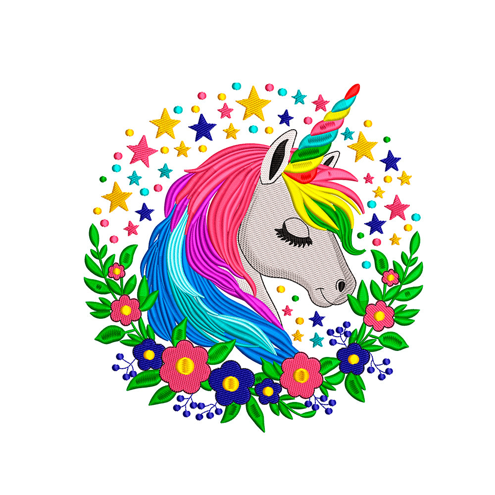 Unicorn embroidery designs for machine - 231015