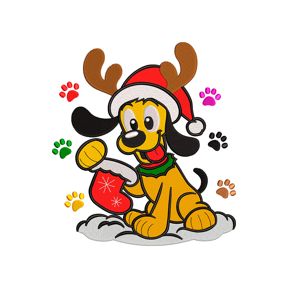 Baby Pluto Christmas embroidery designs for machine - 231028