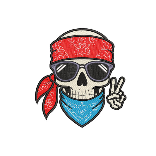 Cool skull embroidery designs halloween - 25042408