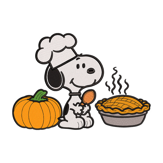 Snoopy Thanksgiving day embroidery designs - 271012