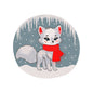 Cute winter fox embroidery designs - 271025