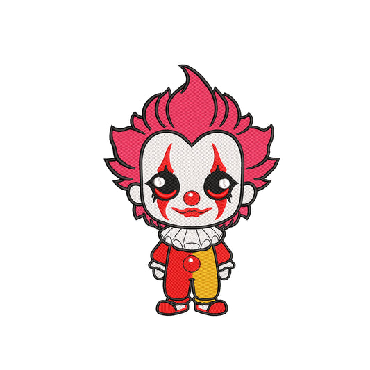 Cute clown embroidery designs Halloween - 28042404