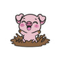 Cute little pig embroidery designs for machine - 31032401