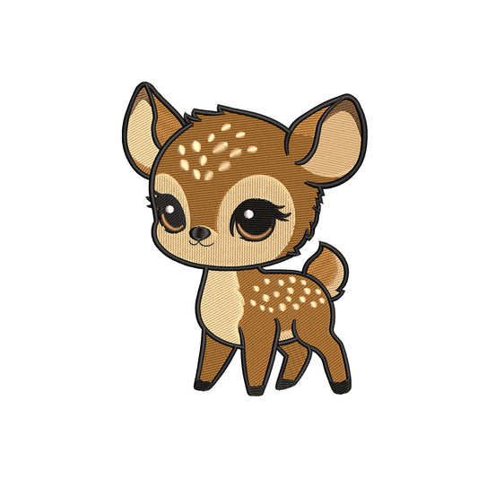 Cute little deer embroidery designs for machine - 31032403