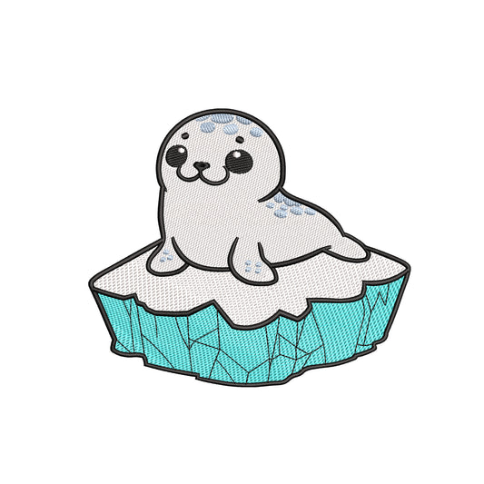 Cute Baby Seal Animal Aquatic Ocean Winter Embroidery Design – SG31032407