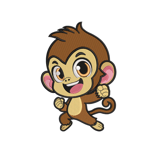 Lovely monkey embroidery designs for machine - 31032432