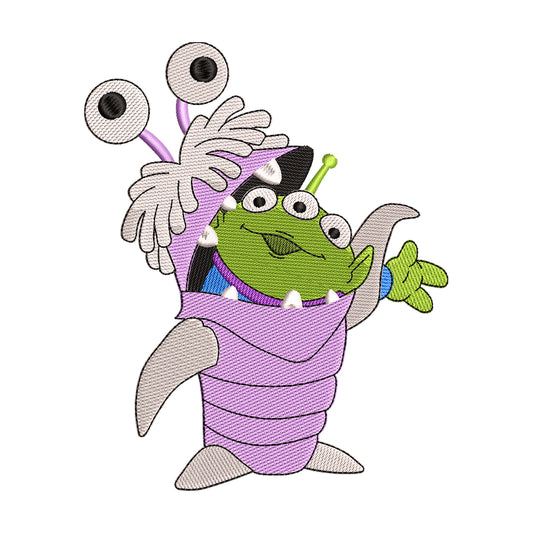Toy Story Alien as Boo Embroidery Design - 310343