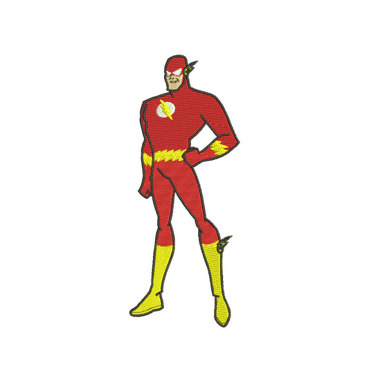 Superhero fast man embroidery designs - 312026