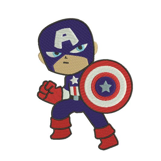 Cute superhero embroidery designs america - 314003