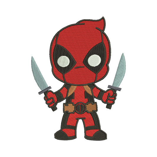 Red superhero embroidery designs - 314007