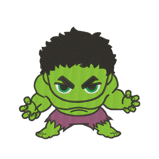 Green superhero embroidery designs for children - 314013