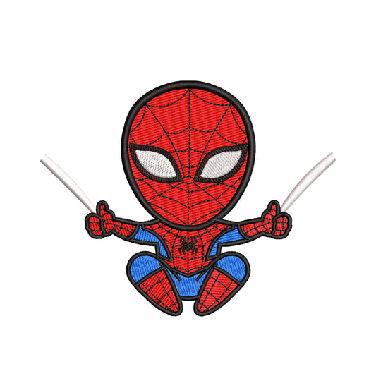 Chibi character embroidery designs spider superhero - 314072