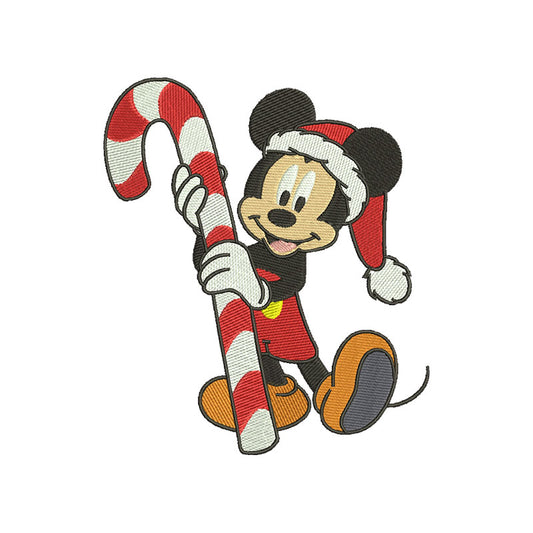 Mouse Christmas candy embroidery designs digital - 315026